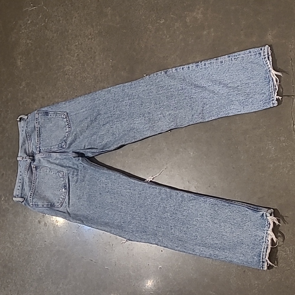 AGOLDE 90s MID RISE DISTRESSED JEANS KNEE RIP - Picture 10 of 10